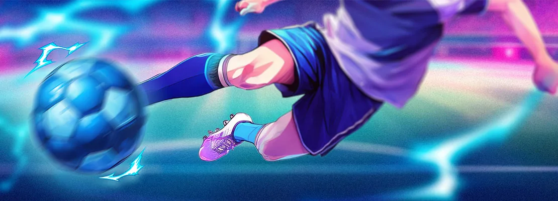 Starzspins sport banner with a football player