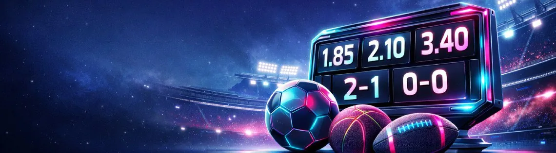 Starzspins banner with football, basketball and odds board